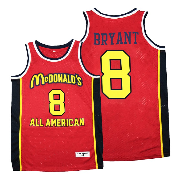 Men's Los Angeles Lakers Kobe Bryant #24 NBA 1996 McDonald's All-American Limited Edition Mamba Week Red Basketball Jersey FKK8483SA
